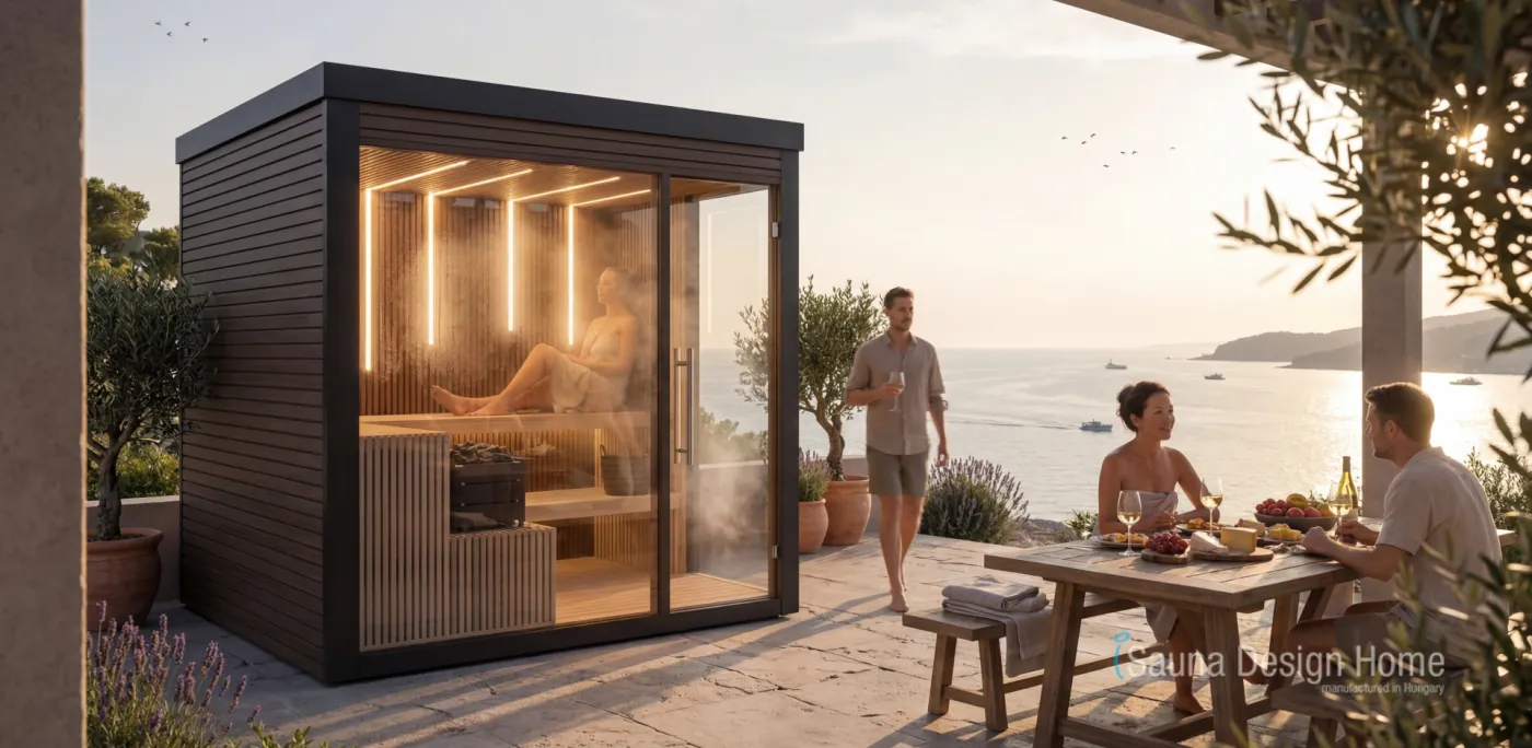 modern sauna kabin