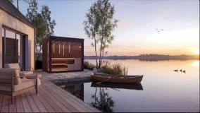sauna in garten