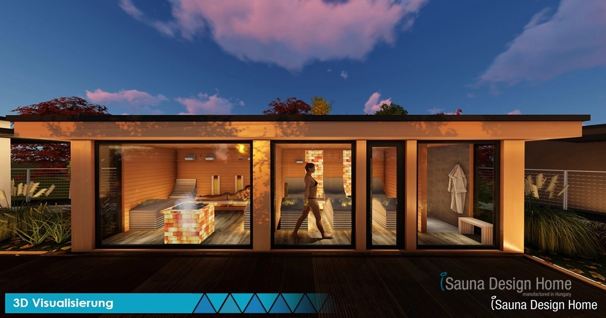 Saunahaus 3D Visualisierung