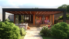 Außen Saunahausbau Wien