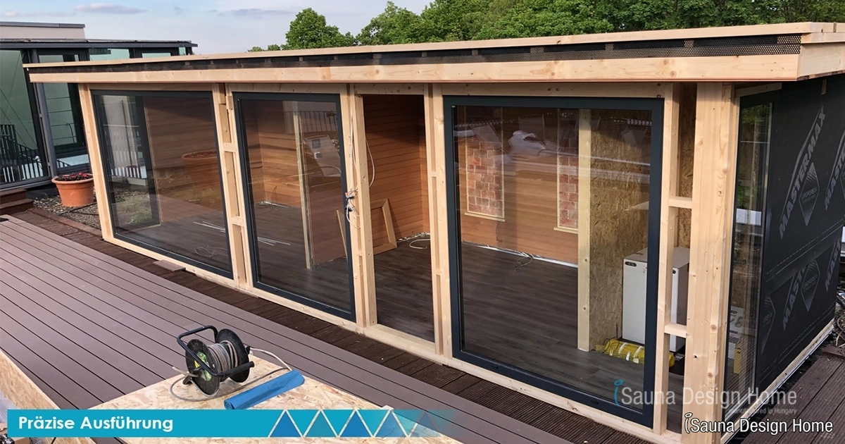 Prazise Ausführung einer Sauna