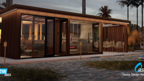 Saunahaus mit Schiebetür - Oasis