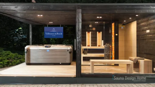Sauna whirlpool kombination