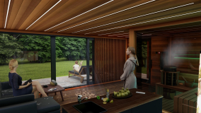 Komfort Saunahaus mir Relaxraum