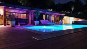 Außensauna mit Pool