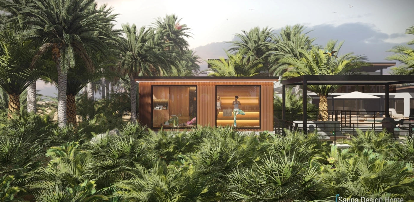Saunahaus mit Yogastudio