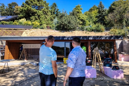 Saunahaus Übergabe 
