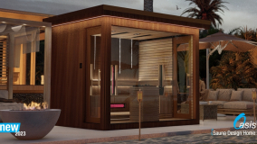 Moderne Panorama Aussensauna Oasis