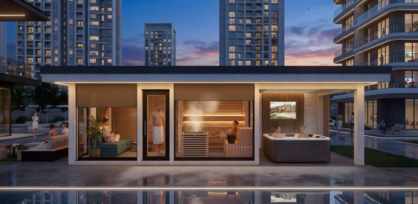 garten saunahaus für familie