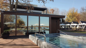 Außen Wellness Saunahaus Neusiedl