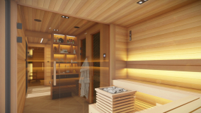 Innenansicht der Sauna