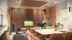 Medienwand aus Holz Linz