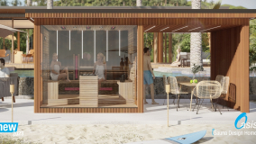 Gartensauna Visualisierung, Sauna nach Mass