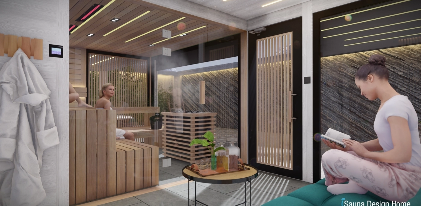 Saunahaus mit Ruheraum