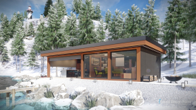 Saunahaus im modernen Stil