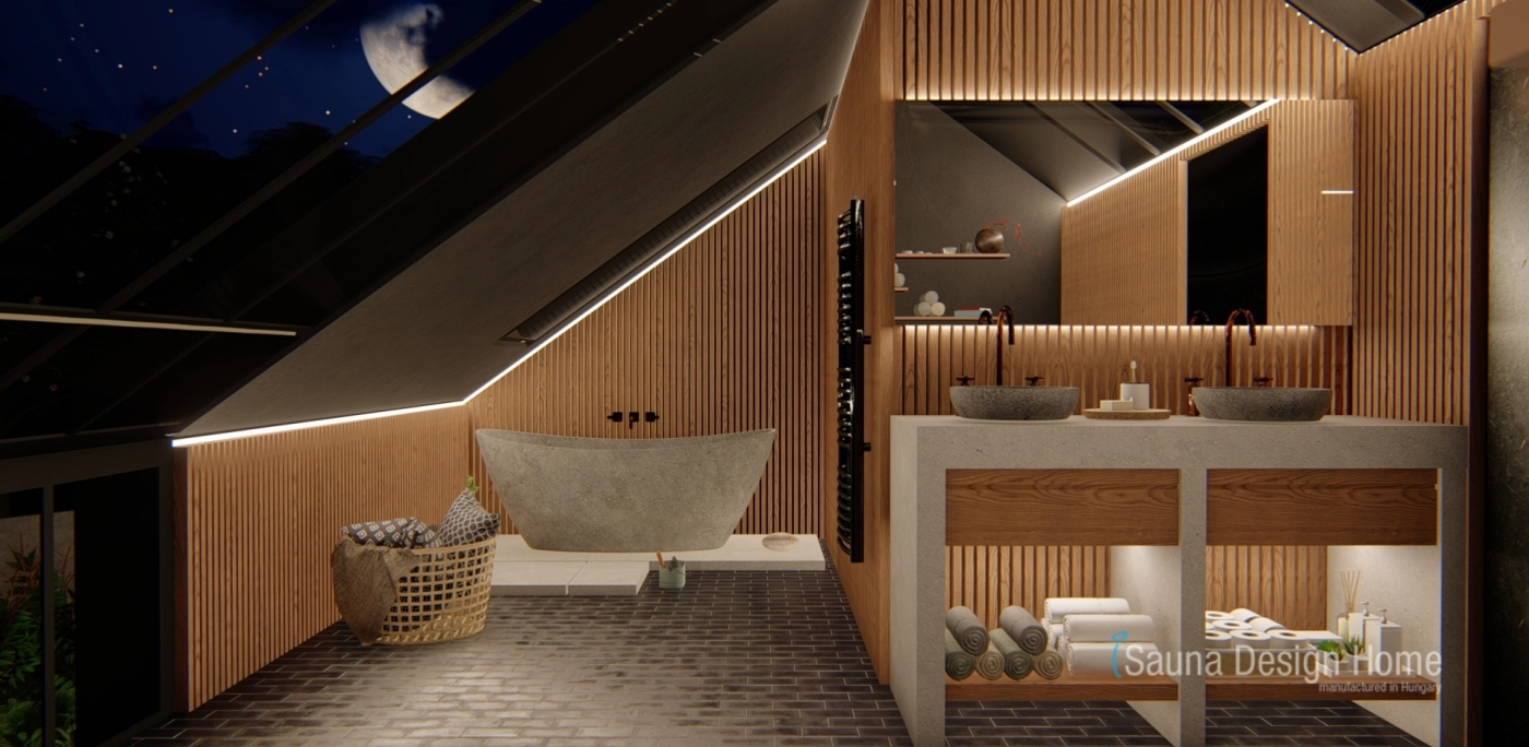 Wandverkleidung im Badezimmer Traunsee