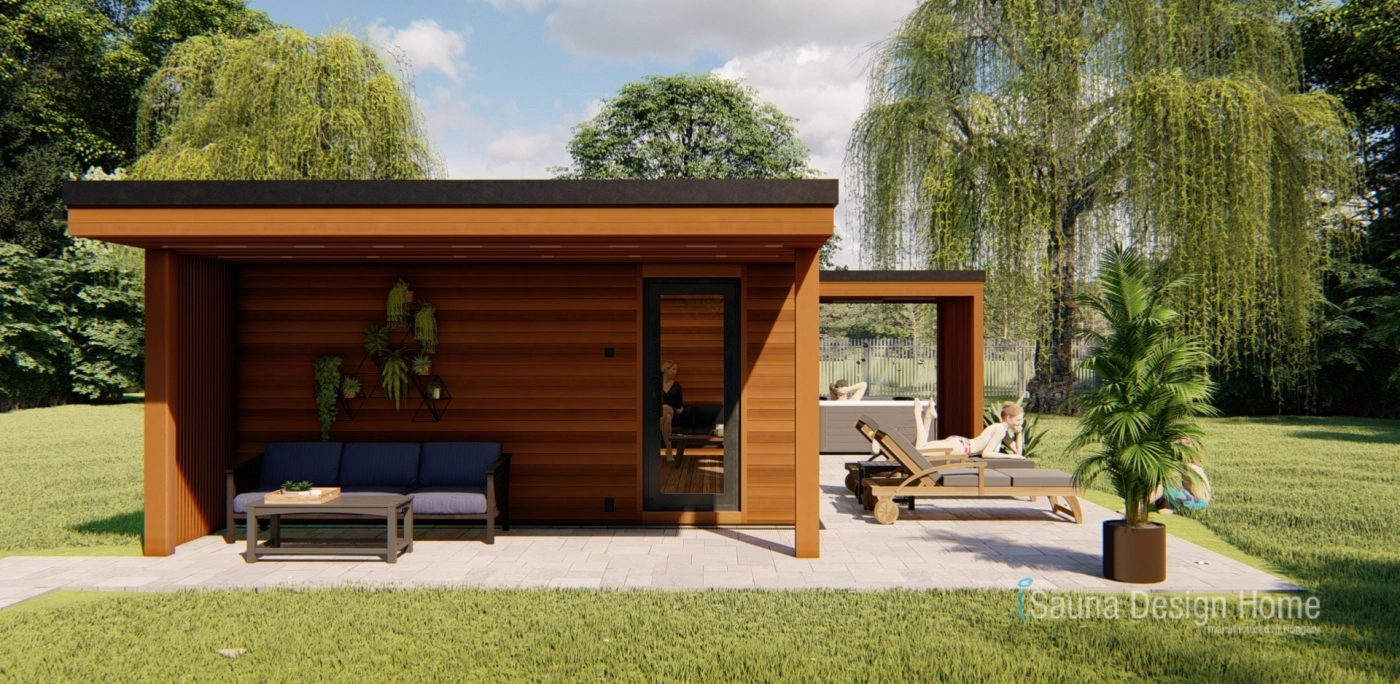 Stilvolles Saunahaus Garten