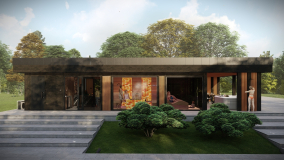 Privates Familien-Sauna- und Wellnesshaus im natürlichen Stil