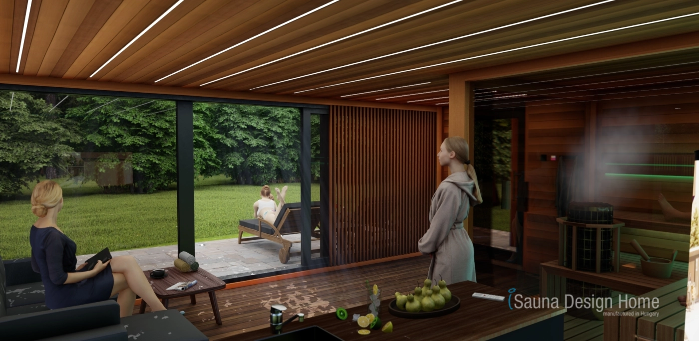 Komfort Saunahaus mir Relaxraum